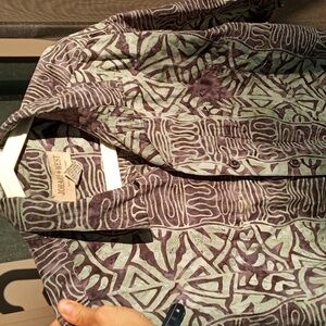 Mens Batik XL Button Down